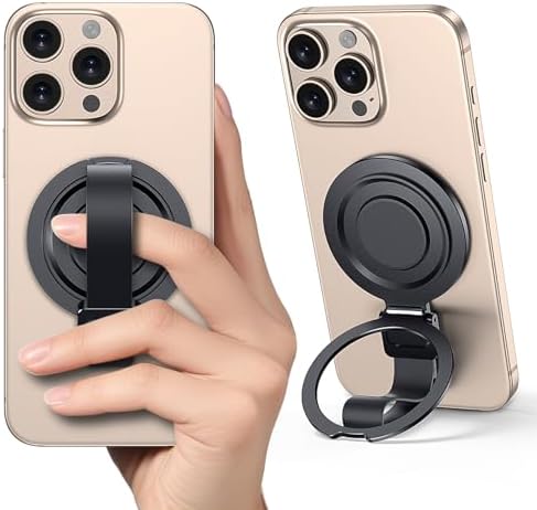 Revolutionary Double-Sided Magnetic Phone Grip Holder for Mag Safe – Precision Engineered Kickstand for i Phone 16 Pro Max, 15, 14, 13, 12 – Ultimate Stability, Effortless Compatibility with Mag Safe Accessories, and Enhanced Everyday Convenience