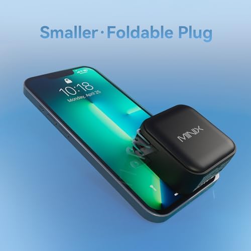 MINIX 100 W USB C Fast Charger – NEO P3 Turbo 4-Port Ga N Wall Adapter for Mac Book Pro, Air & More – 3 USB-C Ports (Up to 100 W/20 W), 1 USB-A (Up to 18 W) – Compact, High-Efficiency Charging for Laptops & Smartphones – Ideal for Travel & Daily Use – Enhanced Safety Features Included