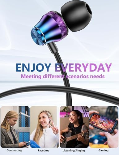 Ultimate USB C Earbuds for i Phone 16 & Android Devices – Advanced Noise-Canceling Wired Headphones with Integrated Mic and In-Line Volume Control – Universal Compatibility for i Pad 10, Samsung Galaxy Z Flip 7, Pixel 9 – Experience Unmatched Sound Precision and All-Day Comfort for Music and Calls