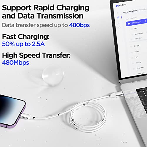Revolutionary Magnetic Charging Cable 3 FT – Ultra-Fast MFi Certified Lightning Connection for i Phone & i Pad – Durable Nano Data Sync 2-Pack – Effortless Alignment for Seamless Charging at Home or On-the-Go – Compatible with All i Phone Models from 5 to 14 Pro Max – Protects Charging Ports from Wear and Tear