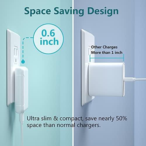 Costyle 3-Pack Flat USB Wall Charger – 18 W Quick Charge 3.0 Adapter, Slim Foldable Design for Samsung Galaxy S20, S10, S9, A54, A53, A14, Note 10 & 20 – Ultimate Portability and Enhanced Compatibility for Fast Charging Anywhere