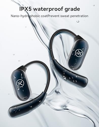 Ultra-Lightweight King Lucky Open Ear True Wireless Earbuds – Bluetooth 5.3 Sports Headphones with 60-Hour Battery Life, Dual Device Connectivity & Exceptional Sound Clarity for Active Lifestyles and Outdoor Adventures