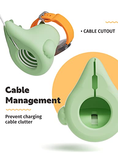 ELETIUO Mint Green Charging Stand for Samsung Galaxy Watch 5 & 5 Pro – Non-Slip Dock with Cable Management for Enhanced Stability & Style – Perfect Smartwatch Accessory for Organized Charging Stations