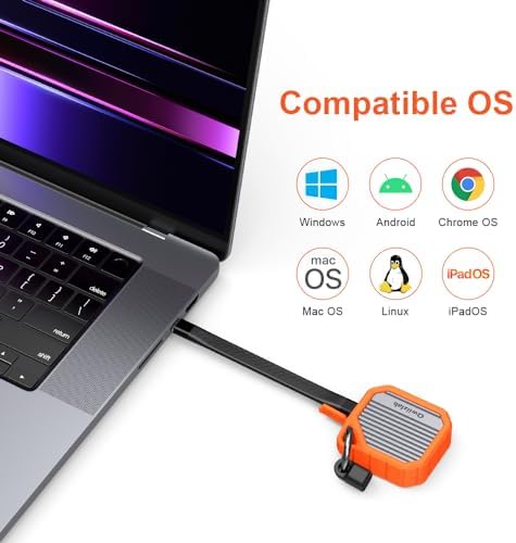 Qwiizlab M.2 2230 NVMe SSD Enclosure – Ultra-Fast 10 Gbps USB 3.2 Gen 2 Type-C, Rugged Aluminum Design, M Key Compatibility for SSDs Up to 2 TB, PCIe UASP Support, Portable Orange Case – Ideal for Gamers & Professionals Seeking Reliable Storage Solutions