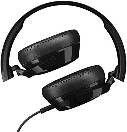 Skullcandy Riff On-Ear Wired Headphones – Ultimate Lightweight Travel Companion with Integrated Microphone, Foldable Design, and Universal 3.5 mm Connector for Music Lovers on the Go – Stylish Black Finish for Unmatched Comfort and Superior Sound Quality