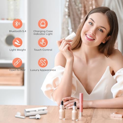 Foxeye Bluetooth 5.4 Advanced Noise Cancelling Earbuds – Ergonomically Designed Wireless Headphones with Touch Controls for Ultimate Comfort and Seamless Connectivity, Ideal for Active Lifestyles and Daily Travel, Compact Charging Case for Enhanced Portability and Quick Access