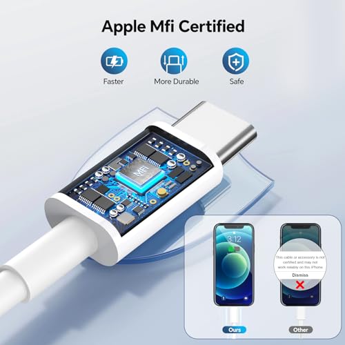 Elevate Your Charging Experience with the 4-Pack USB C Fast Charger Set – 20 W PD Wall Chargers with 6 FT & 10 FT USB C to Lightning Cables for i Phone Models 14/13/12/11/XS/XR/X/SE/8 – Sleek, Travel-Friendly Design for Rapid Power Delivery and Everyday Convenience