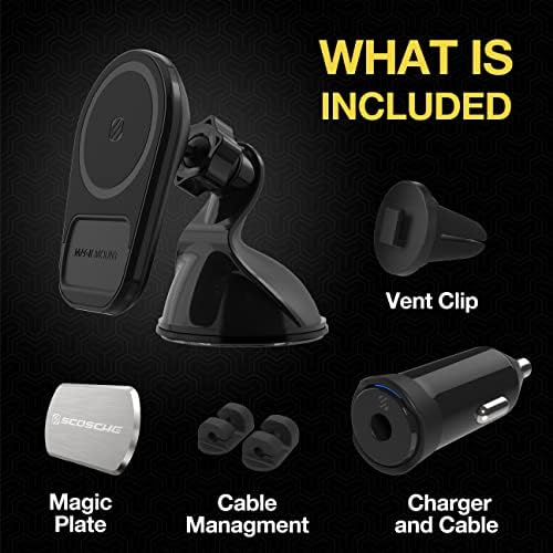 Scosche MPQ5 RKi-BP0 Magic Plate Replacement for Enhanced Compatibility with Scosche Magic Mount Systems – Ideal for Non-Magnetic & Charge Mounts, Optimized for Quick Installation and Device Security