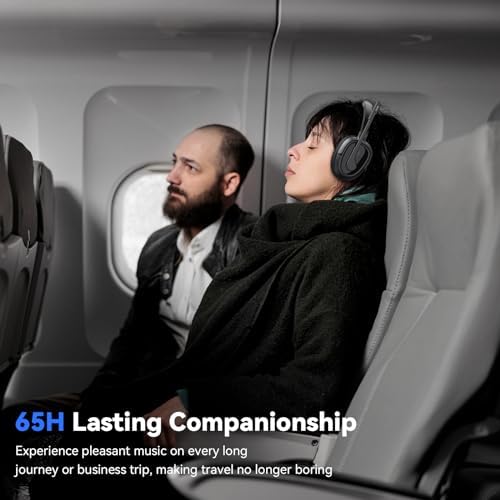 Dytole AI Noise Cancelling Bluetooth Headphones – 65-Hour Wireless Headset with Built-in Mute Function for Enhanced Call Center Performance, Remote Work, and Virtual Meetings – Superior Sound Quality, Lightweight Comfort, & Broad Device Compatibility