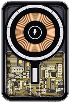 Ultra-Fast Magnetic Wireless Power Bank – 15 W Mag Safe-Compatible Portable Charger for i Phone 15/14/13/12/11/X | 5000 m Ah PD 20 W | Sleek Silver Design for Effortless Charging on the Go