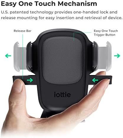 i Ottie Easy One Touch Signature CD Slot Car Phone Holder – Universal Smartphone Mount for i Phone, Google, Samsung, and More – Enhanced Stability, 360-Degree Viewing Angles, Quick One-Touch Access for Safe Driving
