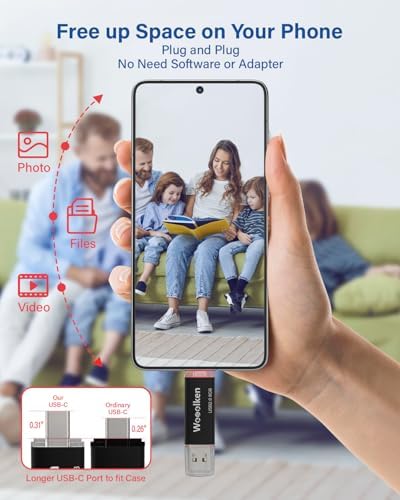 Wooolken 32 GB USB C Flash Drive 2 Pack – Versatile Dual USB 3.0 OTG Memory Stick for i Phone 16/15, Android Devices & Computers – High-Speed Data Transfer, Compact & Durable for On-the-Go Storage Solutions