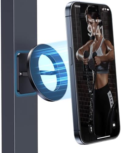 Dual-Sided Mag Safe Phone Grip & Magnetic Stand for i Phone 12-16 Pro Max – Secure Holder with Strong Magnet for Car Mounts & Gym Use – Versatile Accessory for Enhanced Mobile Functionality and Portability