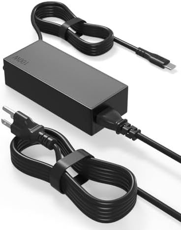 100 W USB-C Laptop Charger – Ultra-Fast Charging Adapter with PD 3.0 Technology – Universal Compatibility for Lenovo, Dell, HP, Mac Book & More – Enhanced Safety Features Including Overheat & Short Circuit Protection – Ideal for All USB-C Devices and Gadgets