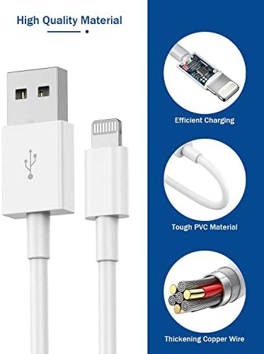 10 FT Extra Long i Phone Charger – Dual Pack Apple MFi Certified Fast Charging Lightning Cable with USB Wall Adapter for i Phone 14 Pro/14/13/12/11 Pro Max/XS/XR/X/SE – Unmatched Convenience and Speed for Your Charging Needs