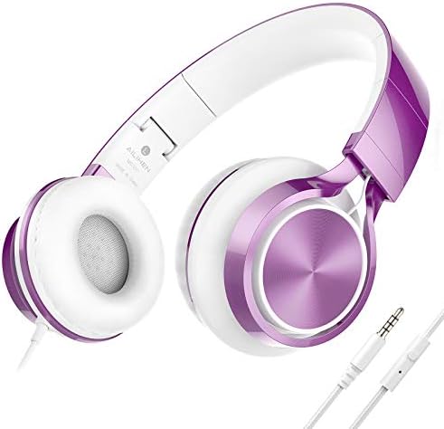Elevate Your Listening Experience with AILIHEN MS300 Lightweight Foldable Purple Headphones – Stylish On-Ear Design for Exceptional Sound Clarity and Comfort – Perfect Wired Headphones for Students, Teens, and Young Professionals with High-Quality Microphone for Seamless Communication on Chromebooks and Laptops – Ideal for School, Entertainment, and Casual Listening