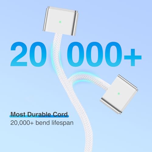 Elevate Your Mac Book Charging with the 6.6 ft USB-C to Magnetic 3 Cable – 140 W Power Delivery for Swift, Secure Connections – Durable Design for Everyday Use & Effortless Detachment for Mac Book Pro/Air (2021-2024)