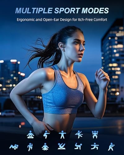 Bone Conduction Waterproof Headphones for Active Lifestyles – IPX8 Rated Open-Ear Bluetooth 5.3 Earbuds with 32 GB MP3 Player for Swimmers, Runners, and Cyclists – Lightweight Design for Superior Comfort and Safe Listening Experience