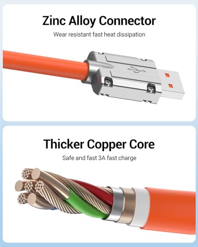 60 W Fast Charging 3-in-1 Multi Charging Cable – 4 ft Durable Silicone for Type-C, Micro USB & Lightning Devices – Perfect for i Phone 15, i Pad, Samsung, Google – Includes Stylish Leather Strap for Tangle-Free Organization – Ideal for Home & Travel Use