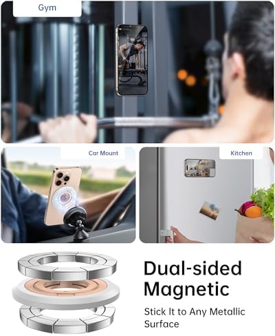 Syncwire Magnetic Phone Ring Holder – Titanium Alloy Kickstand for i Phone 12-16 Pro Max & Compatible Android Devices – Ergonomic Design, Enhanced Mag Safe Stability, Lightweight Grip for Ultimate Hands-Free Convenience