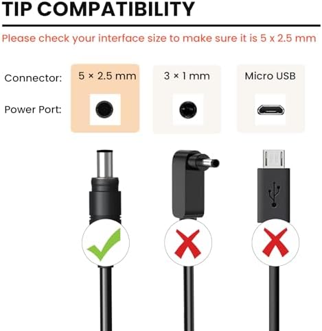 High-Performance 24 V AC Power Adapter – 2.5 A Output Universal Charger with Five 2.5 mm DC Jacks for Fast, Efficient Charging and Extensive Device Compatibility