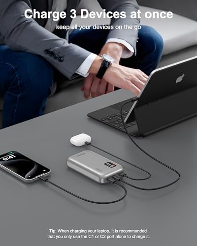 Asper X 20,000 m Ah Power Bank – 65 W USB-C Portable Charger for Fast Device Charging, Compatible with i Phone 16/15/14/13, Mac Book Pro/Air, Dell XPS, Galaxy S24, Steam Deck & More – Ultimate Travel Power Solution for Modern Electronics