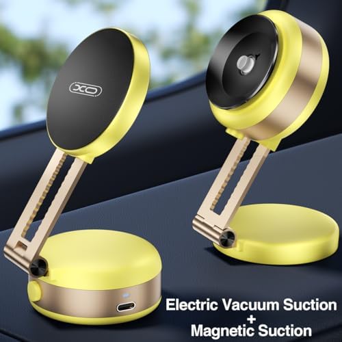 Revolutionary Magnetic Car Phone Holder – Adjustable Vacuum Suction Mount for i Phone 12-16 – Enhanced Stability on Smooth Surfaces – Foldable Design for Optimal Viewing – Hands-Free Navigation & Communication Solution – Durable Lightweight Construction for Everyday Use – Effortless Attachment with Electric Magnetic Technology – Perfect for Mirror, Glass, and Screen Surfaces – Elevate Your Driving Safety with This Essential Accessory