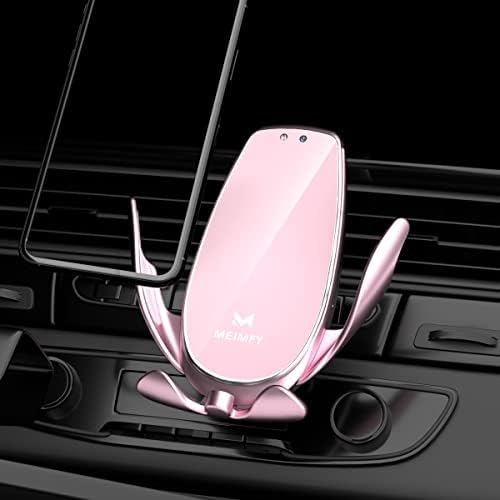 Innovative Wireless Car Charger Mount with Auto-Clamping Technology – 15 W Qi Fast Charging for All Smartphones, Magnetic DC Compatibility, and Sleek Design for Effortless Convenience in Your Vehicle