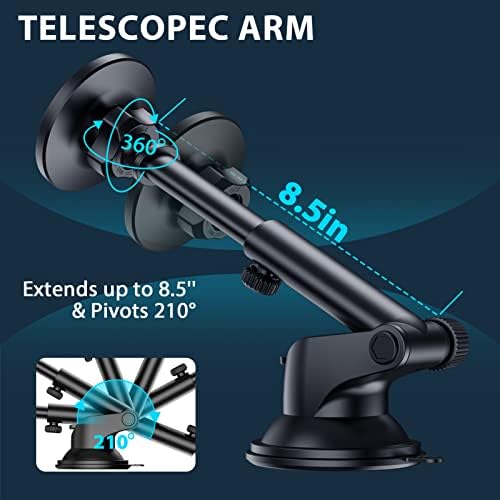 Ultimate ORIbox Car Phone Mount – Heat-Resistant Super Suction Cup Holder for Dash, Windshield, & Air Vent – Universal Compatibility with All Smartphones – 360-Degree Rotation for Optimal Viewing – Essential Accessory for Safe Driving