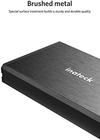 Inateck RGB 3.5-Inch SATA Hard Drive Enclosure – USB 3.0 External Case for 2.5”/3.5” HDD & SSD with 20 TB Capacity Support, 12 V/2 A Power Adapter, and Versatile Expansion Ports – Ideal for Gamers and Tech Enthusiasts – Enhance Data Management with Stylish RGB Lighting