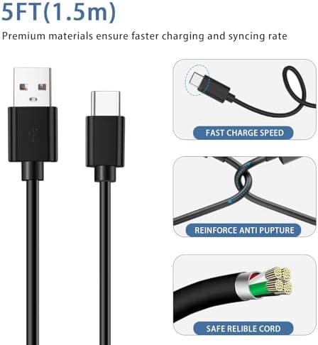 High-Speed Mobile Hotspot Charger for Verizon Jetpack Mi Fi 8800 L, 7730 L & Nighthawk M1 MR1100 – 5 FT USB-C Fast Charging Cable for Ultimate Connectivity – Durable, Lightweight Design for Travel & Home Use