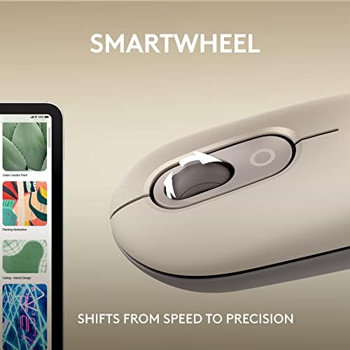 Logitech POP Wireless Mouse in Heartbreaker Rose – Customizable Emojis, Silent Click Technology, Precision Scrolling & Multi-Device Compatibility for Effortless Navigation and Personal Expression