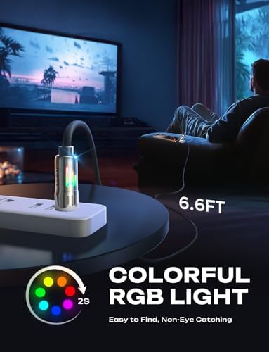 LISEN 240 W 4-in-1 USB C to Lightning Charging Cable – 10 FT Heavy-Duty Multi-Device Charger with LED Indicator for i Phone 16/15/14 Pro, Mac Book, i Pad, Samsung S25 & Nintendo Switch – Ultimate Flexibility and Fast Power Delivery