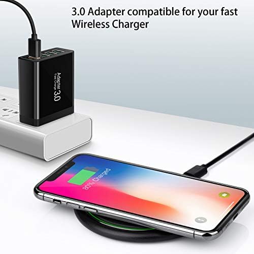 Ultra-Fast 3-Pack 4-Port USB Wall Charger for i Phone, Samsung, Pixel – Multi-Device Power Adapter with Quick Charge 3.0 Technology, Compact Travel Charging Station for Home and Office Use, i Seeker Kit Adapter for Seamless Compatibility and Efficiency