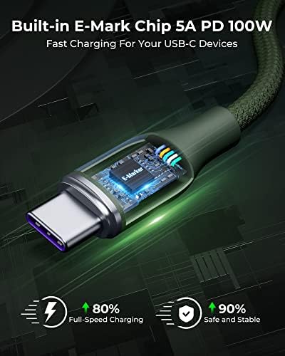 VOLTME 3.3 ft USB C Cable 2-Pack – Premium Nylon Braided Type C Charger for Fast Charging & High-Speed Data Transfer – Compatible with Mac Book Pro 2020, i Pad Pro 2021, Galaxy S22, Pixel, Switch & More – Durable, Universal Charging Solution in Grey for Enhanced Performance and Longevity