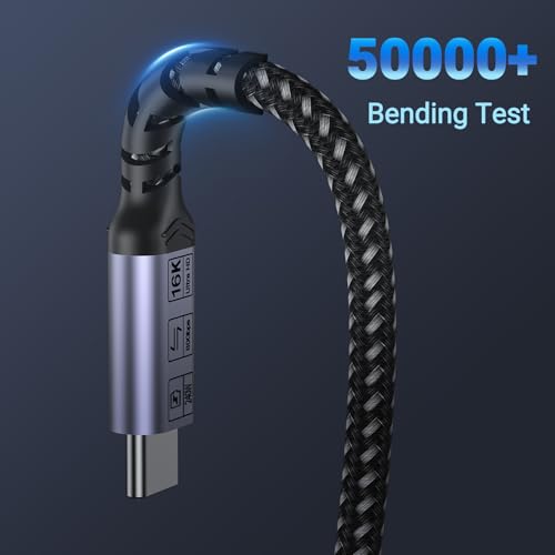 10 FT USB C 3.1 Gen 2 Cable – 2 Pack for High Speed 10 Gbps Data Transfer & 100 W Fast Charging, 4 K 60 Hz Video Output Compatible with Mac Book Pro, Galaxy S21, Thunderbolt 3 – Ultimate Connectivity Solution for Power Users