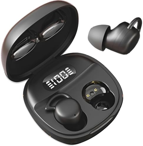 Revolutionary Wireless Sleep Earbuds for Side Sleepers – Ergonomic Mini Earplugs with Digital Display for Ultimate Comfort and Effective Noise Cancellation – Immerse Yourself in Crystal-Clear Sound with a Gentle, Skin-Friendly Design for Uninterrupted Restful Sleep
