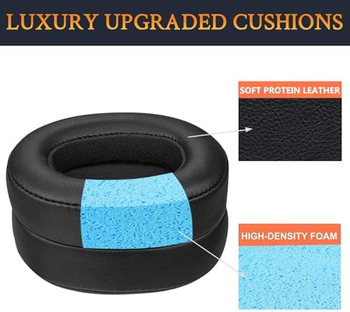 Upgrade Your JBL E55 BT Headphones with SOULWIT Premium Replacement Earpads – Luxurious Protein Leather Cushions for Enhanced Comfort and Noise Isolation – Quick Installation in Stylish Grey – Elevate Your Audio Experience Now