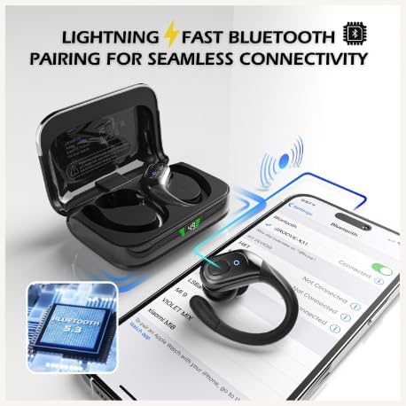 Unleash Your Sound Potential with Groove Bluetooth Earbuds – Exceptional High-Fidelity Audio, Ergonomic Comfort, and 20-Hour Playtime – Cutting-Edge Bluetooth 5.0 for Effortless Pairing – Waterproof and Sweatproof Design for Athletes and On-the-Go Music Lovers – Must-Have Wireless Earbuds for Ultimate Listening Experience in Any Environment