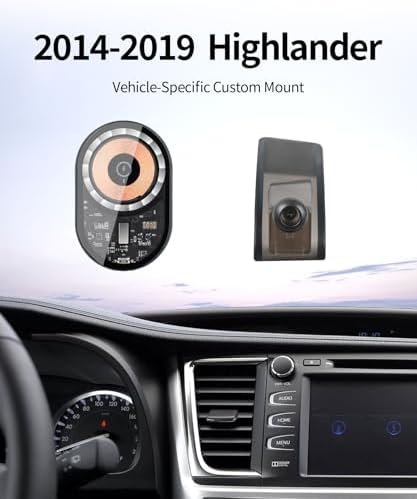 Transform Your Toyota Highlander Driving Experience with the Premium Wireless Charging Phone Holder (2020-2025) – 360° Rotating Mount for Effortless Navigation and Qi Charging, Stylish Auto Interior Upgrade, Perfectly Compatible with Mag Safe Technology