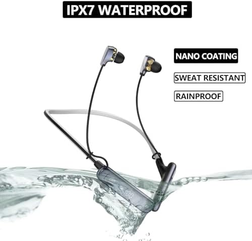Revolutionary Bluetooth V5.2 Neckband Headphones – 35 Hours of Uninterrupted Sound, IPX7 Waterproof for Ultimate Workout Durability, and Powerful Deep Bass for Superior Audio Experience – Ideal for Daily Commuters and Fitness Enthusiasts with Ergonomic Comfort Design