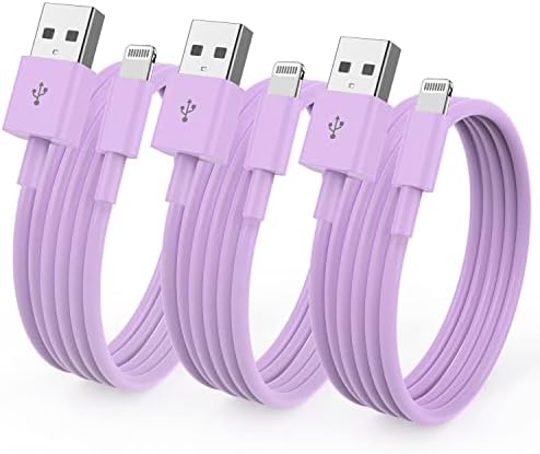Premium 3-Pack Apple MFi Certified Lightning to USB Charging Cables – 3 ft Fast Charge Cords for i Phone 14 Pro Max, 13 Pro Max, 12 Mini, and More – Durable, High-Performance Design for Seamless Connectivity and Versatile Use at Home, Office, or On-the-Go