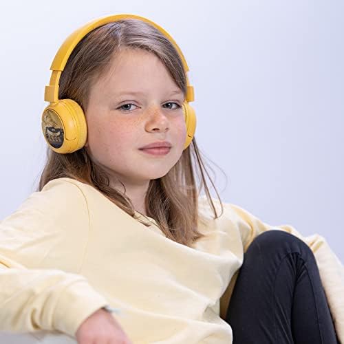 Kid-Safe Bluetooth Headphones in Vibrant Green – Buddy Phones POP for Young Listeners with Volume Limiting & Built-In Microphone – Portable & Foldable Design for Ultimate Comfort in Online Learning, Gaming, and Music Enjoyment – Compatible with i Phone, i Pad, Tablets, and PCs