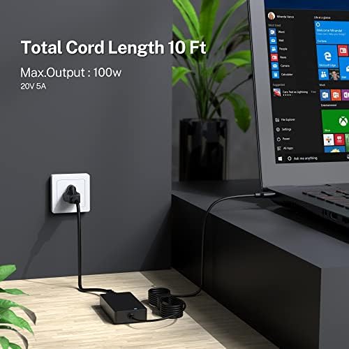 100 W USB-C AC Charger for Acer Swift Go 14/16 & Travel Mate P4/P6 – Fast, Safe, and Universal Laptop Power Adapter with 12-Month Guarantee and 30-Day Return Policy – Ideal for Enhanced Performance and Compatibility Across Multiple Models