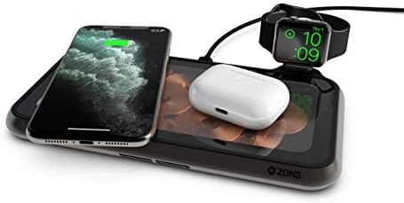 ZENS MFi Certified Apple Watch Charger – Versatile USB-A and Wireless Dual Charging Station for Series 1-5 – Compact, Fast, and Ideal Travel Accessory for Effortless Smartwatch Power Management