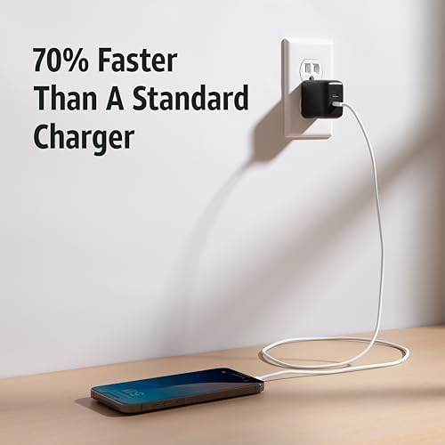 AT&T 40 W USB-C Fast Charging Wall Adapter – Ultimate Travel Companion with Foldable Prongs for i Phone, i Pad, Samsung Galaxy, Google Pixel & More – Universal Compatibility for Rapid Power Delivery Anytime, Anywhere