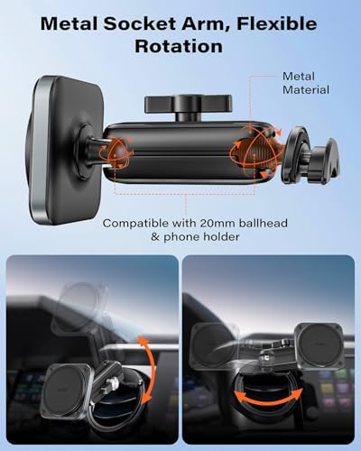 APPS2 Premium Magnetic Car Mount for Toyota Tacoma (2016-2023) – High-Strength 25 N Air Vent Phone Holder with Metal Ball Socket Arm, Mag Safe Compatibility for i Phone 12-16 Series – Ultimate Convenience for Navigation and Secure Device Stability