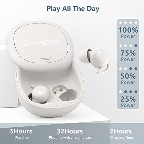 Wireless Bluetooth Sleep Earbuds – Ultimate Comfort for Side Sleepers, Noise-Canceling Design for Peaceful Nights, Discreet In-Ear Fit for Insomnia Relief, Snoring Solutions, and Enhanced Productivity – Seamless Device Compatibility and Quick Pairing