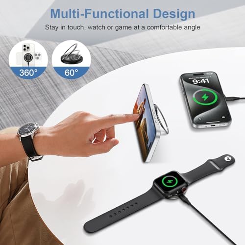 Samsung Magnetic Wireless Charger Pad – 15 W Fast Charging Stand for Galaxy S25/S24/S23/S22/S21/S20 and i Phone 16 Pro Max/15/14/13/12 – 2 Pack with USB-C Cables – Enhanced Magnetic Suction & Wide Device Compatibility for Quick and Safe Charging Experience – Ideal for Home, Office, and Travel Use – Perfect Gift for Tech Enthusiasts