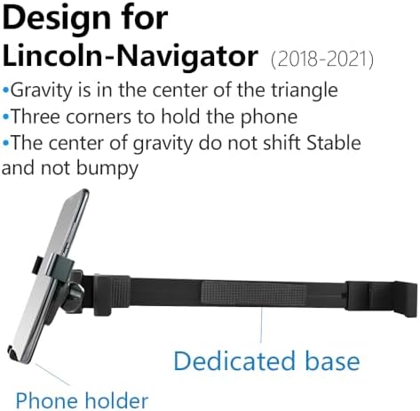 Premium Lincoln Navigator Phone Holder for 2022-2024 | Hands-Free Mobile Mount with 360° Rotation | Sleek Auto Accessory for Safe Navigation and Communication | Durable Design & Easy Installation for Enhanced Driving Experience